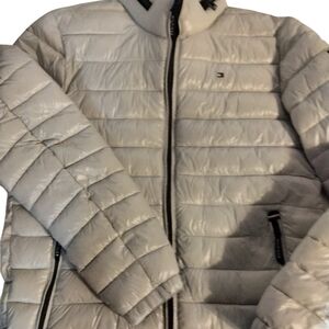 Tommy Hilfiger Silver Ice Puffer Jacket Size S Outdoor Minimalist